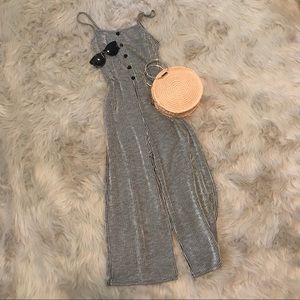 Striped Culotte Romper/Jumpsuit